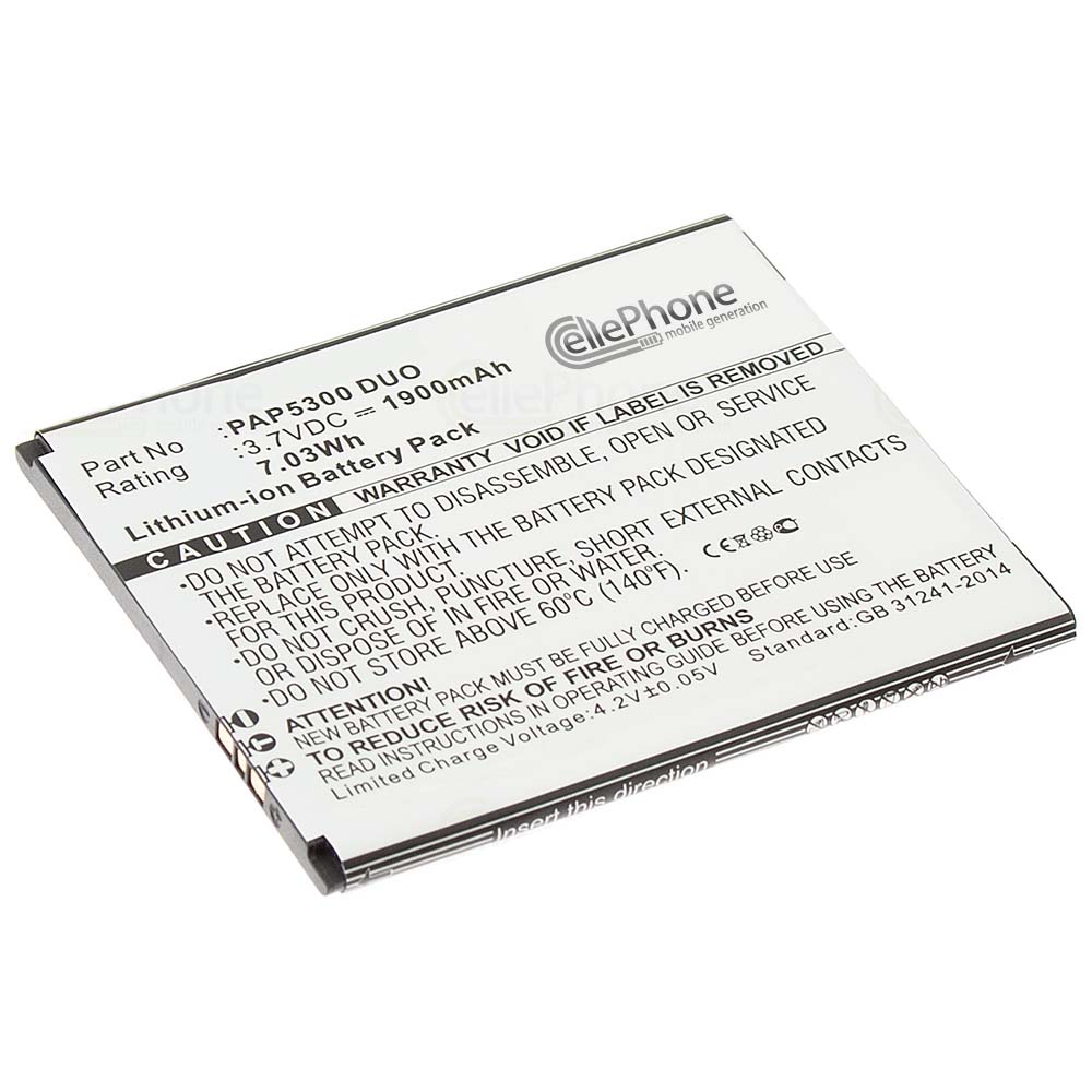 [5886] Akku Li-Ion für Prestigio MultiPhone 5300 Duo (ersetzt PAP5300 DUO)