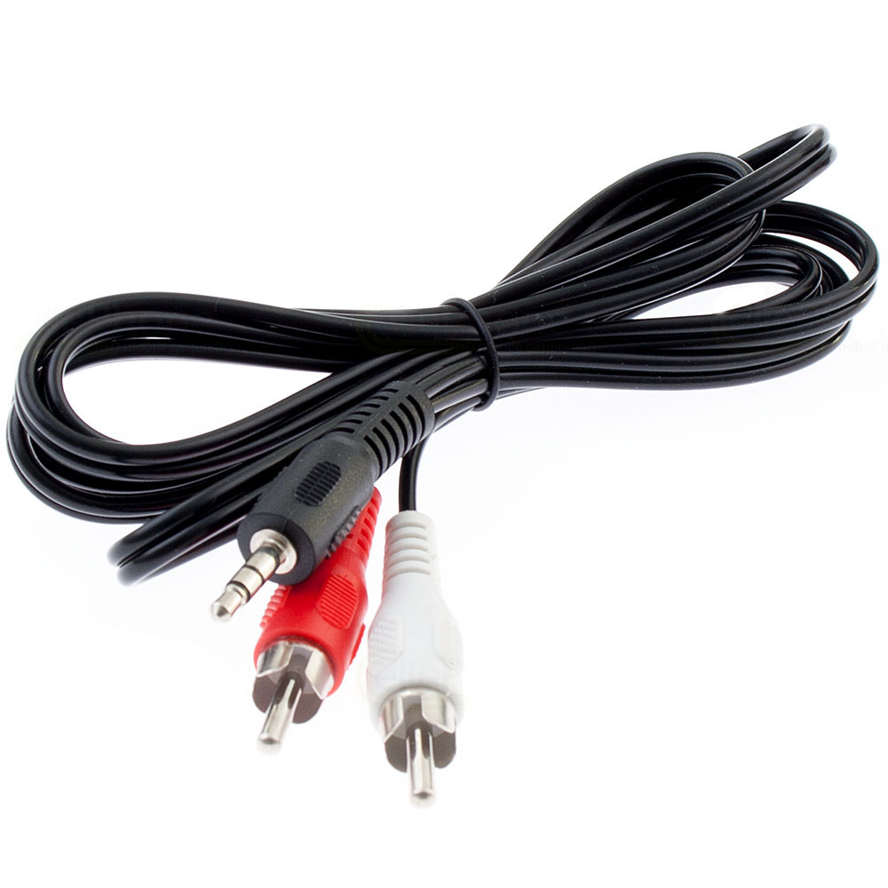 Audio-videokabel 3,5mm stekker naar 2x cinch-stekker - lengte 1,5m