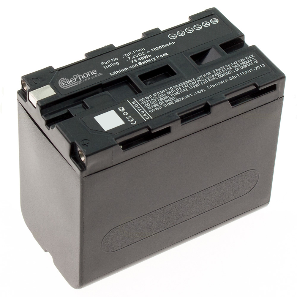 Akku Li-Ion kompatibel zu Sony NP-F930 / NP-F950 / NP-F960 / NP-F970 - 10200mAh