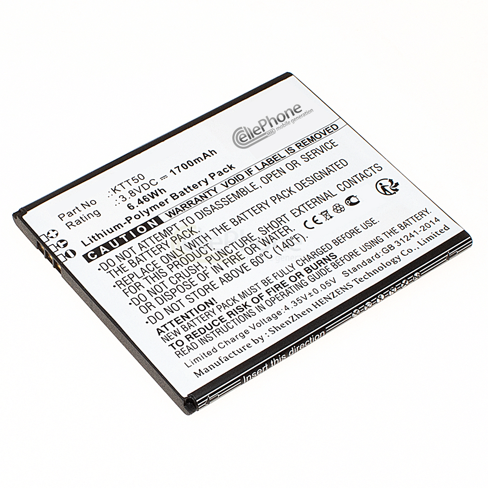 [6012] Batterie Li-Polymer pour Kazam Tornado 2 (remplace KTT50)