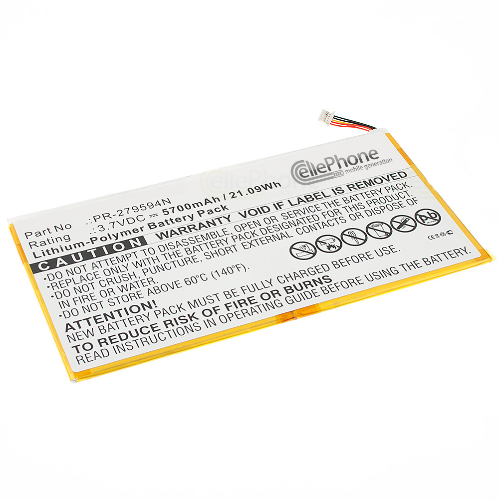 [6079] Batería Li-Polymer para Acer Iconia One 10 A3 B3 (reemplazado PR-279594N) - 5700mAh