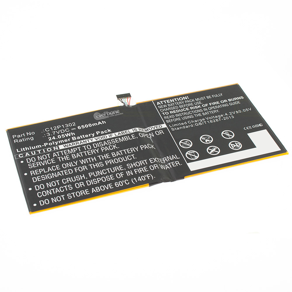[6081] Batterie Li-Polymer pour Asus MeMo Pad 10 ME302KL (remplace C12P1302)