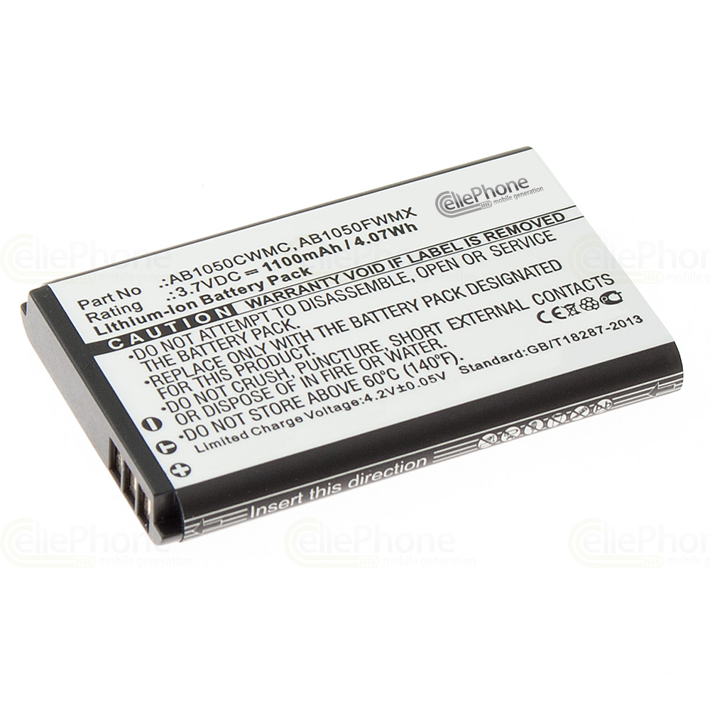[6085] batteria Li-Ion per Philips Xenium 128 X116 X125 X126 (sostituisce AB1050CWMC)