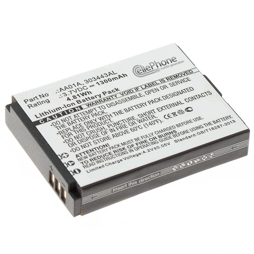 Batería Li-Ion para Activeon DKA10W-B / LKA10W-B (reemplazado 303443AL)