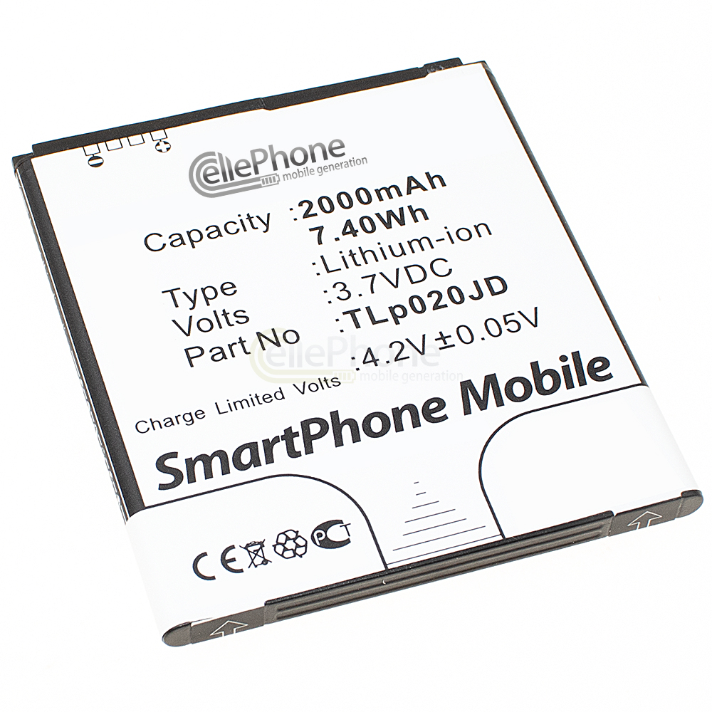 [6215] Batterie Li-Ion pour TCL P5181 P518L P5201 P520L (remplace TLp020JD)