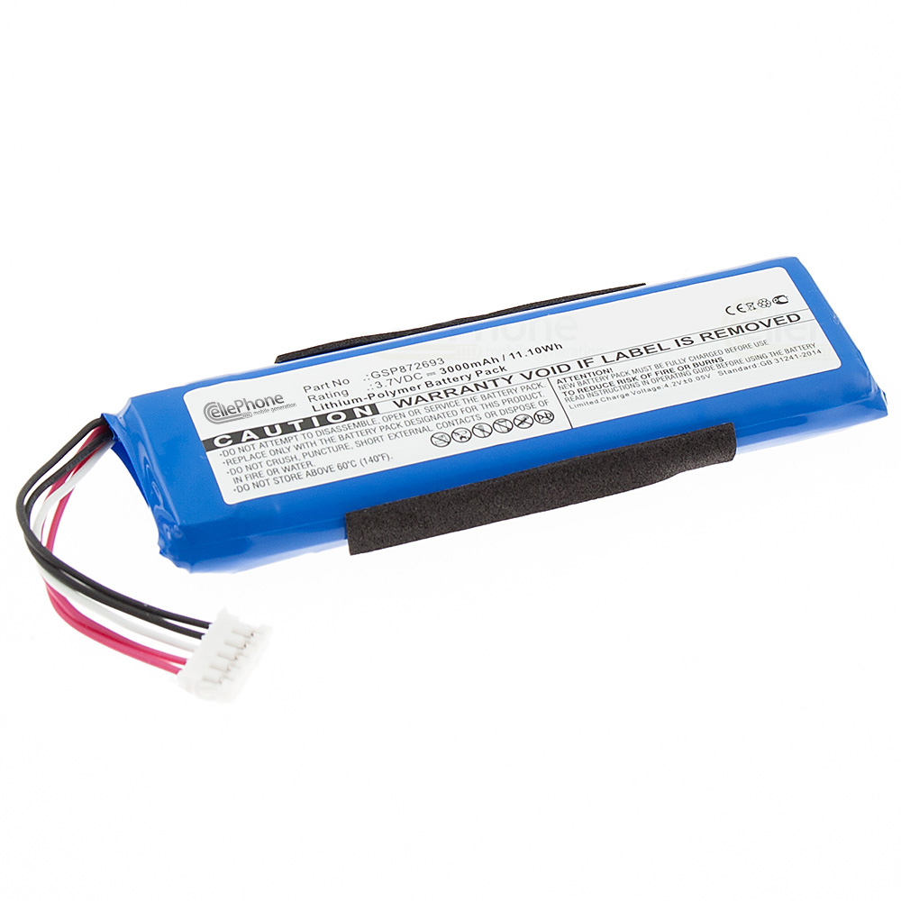 [6263] Batería Li-Polymer para JBL Flip 3 - Flip 3 Splashproof (reemplazado GSP872693) - 3000mAh / 3,7V