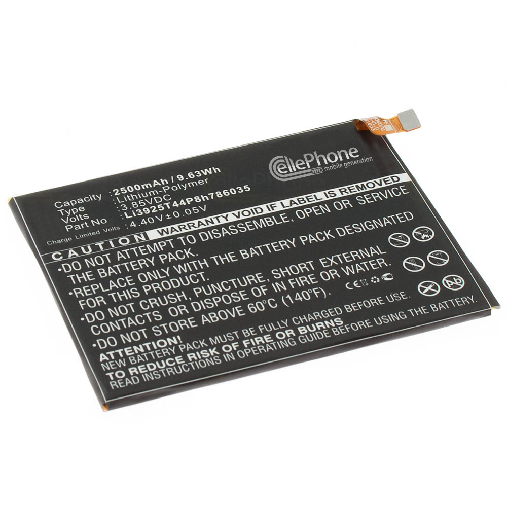 [6327] Batería Li-Polymer para ZTE Blade A512 A910 V770 Z10 - Orange Neva 80 (reemplazado Li3925T44P8h786035)