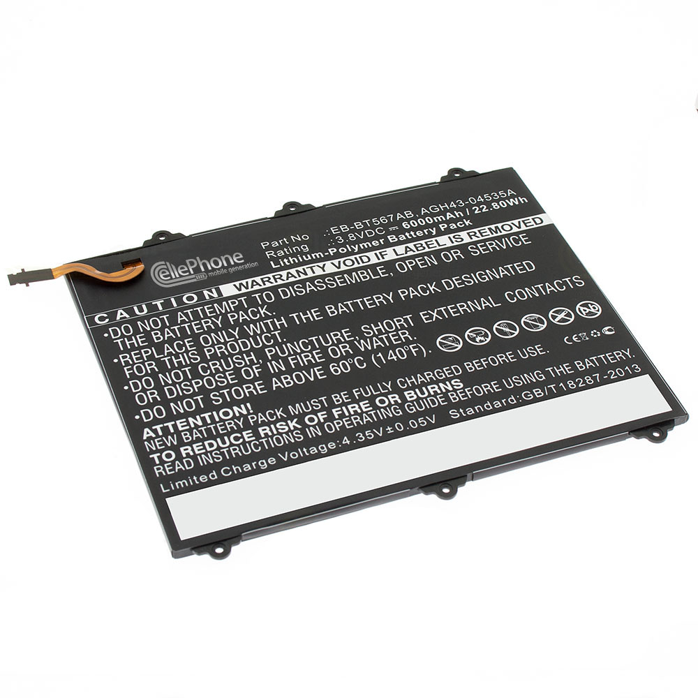 [6365] Battery Li-Polymer for Samsung Galaxy Tab E 9.6 (replaced EB-BT567ABA) - 6000 mAh