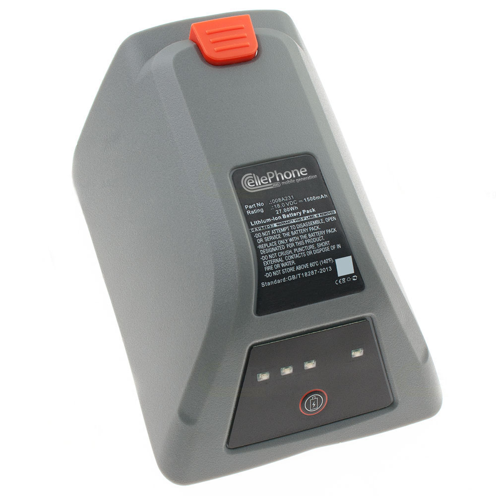 [6416] Batterie Li-Ion pour Gardena 8025-20 Comfort Wand-Boîte à tuyau 35 roll-up automatic (remplace 008A231) - 1500mAh / 18V