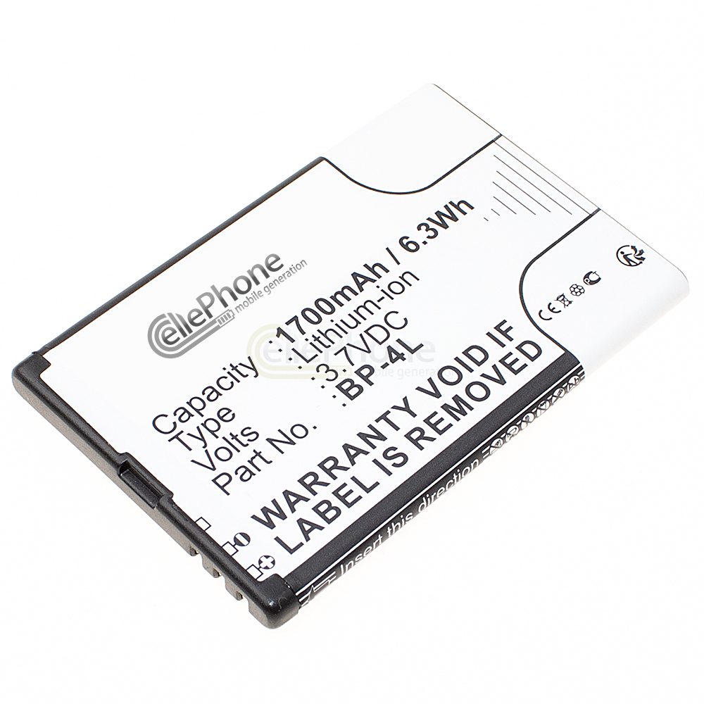 Akku Li-Ion für Nokia 6650 Fold - 6760 Slide - E6 E52 E55 E61i E63 E71 E72 E90 E90i N97 N810 (ersetzt BP-4L/BP-4C)