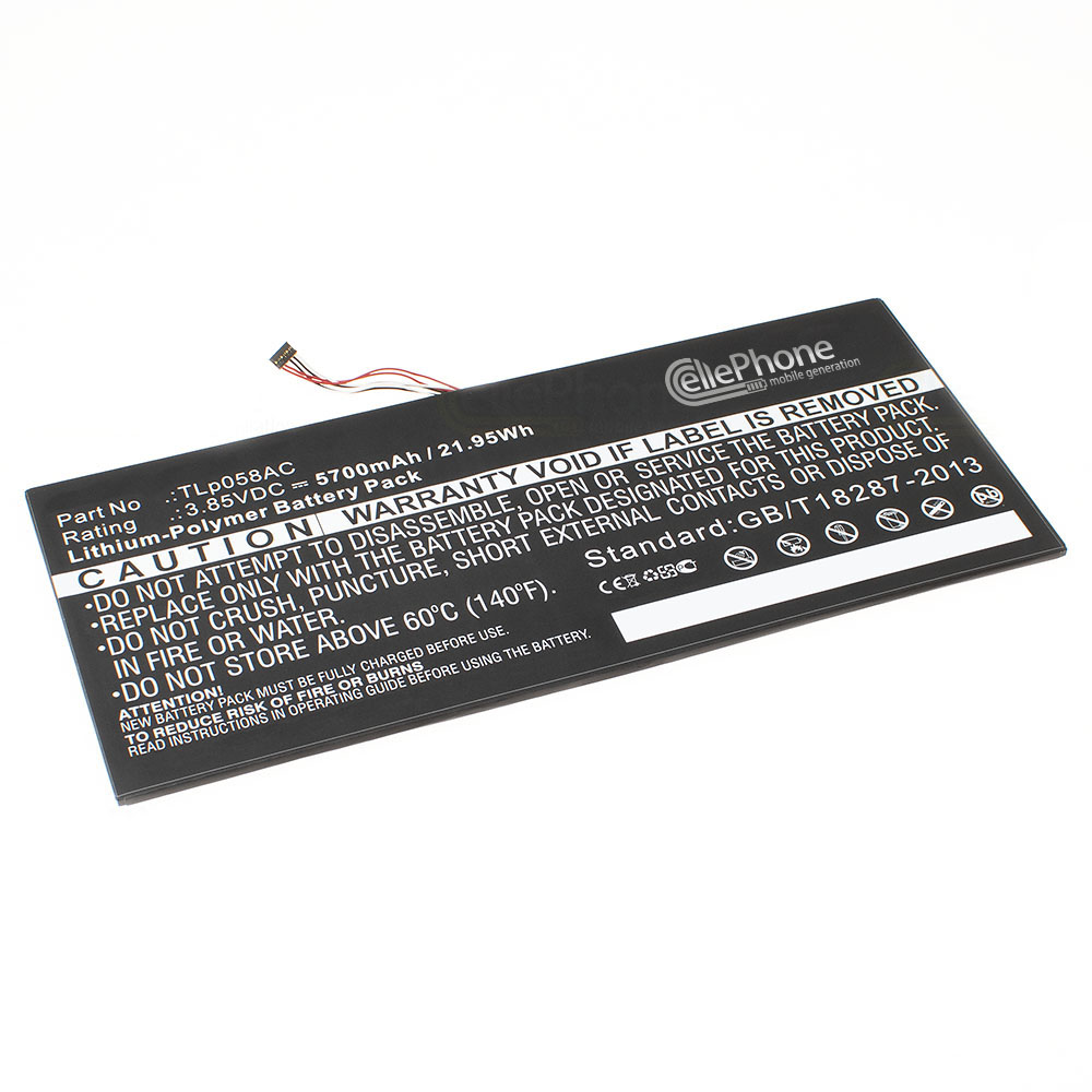 [6730] Batterie Li-Polymer pour Alcatel One Touch Plus 10 (remplace TLp058AC) - 5700 mAh