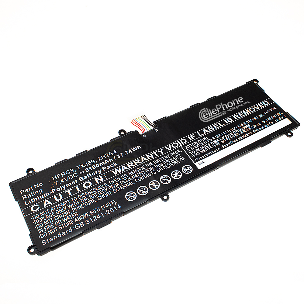 [6742] Batterie Li-Polymer pour Dell Venue 11 Pro 7140 (remplace 2H2G4) - 5100mAh / 7,4V
