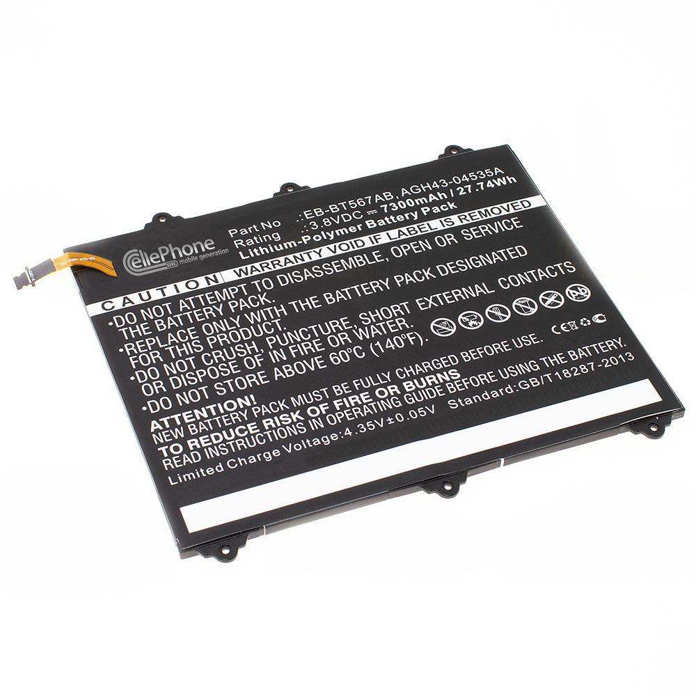 [6743] Accu Li-Polymer voor Samsung Galaxy Tab E 9.6 XLTE (vervangt EB-BT567ABA) - 7300 mAh