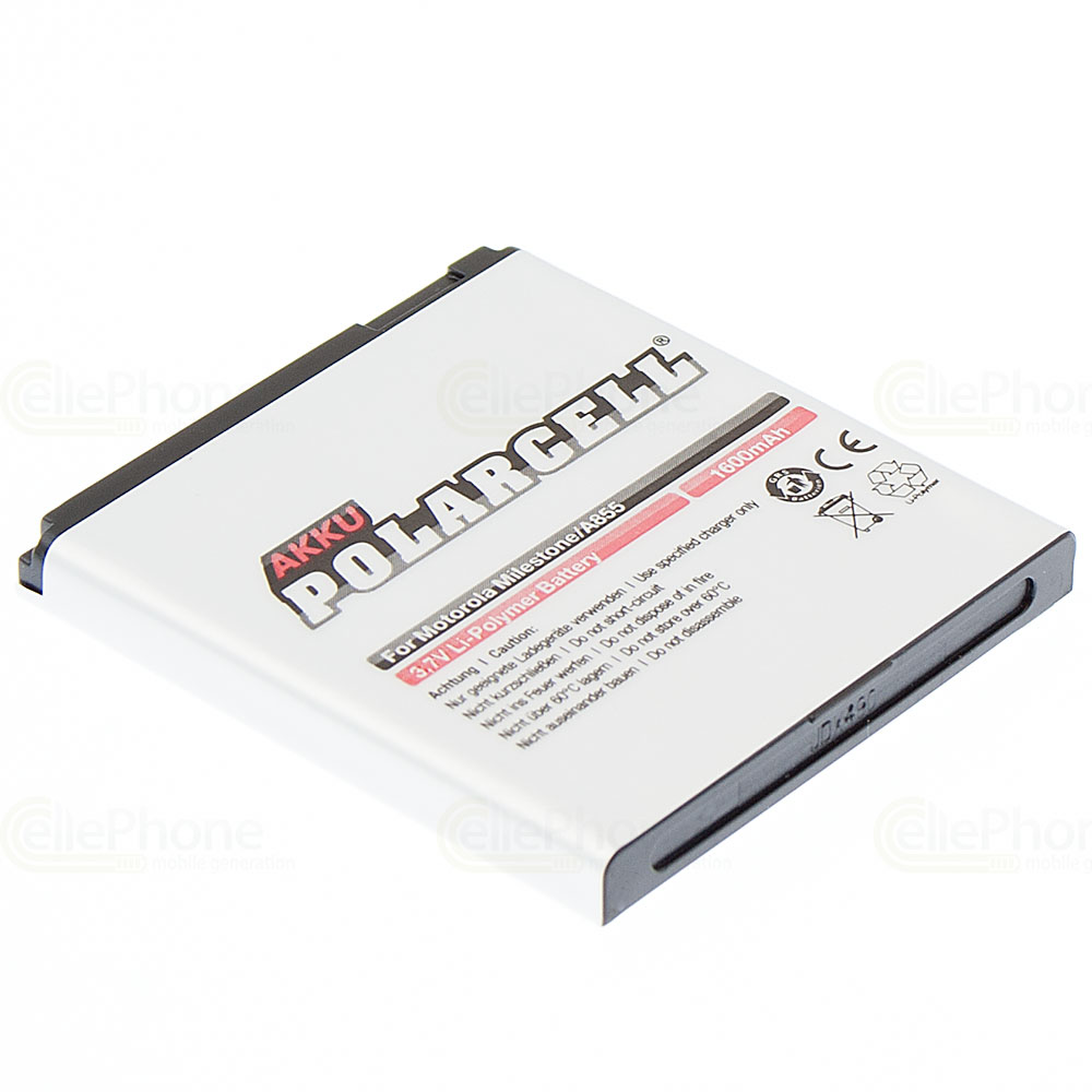 [1170] PolarCell battery Li-Polymer for Motorola A855 / cliQ / Milestone 2 XT720 / Droid 2 Global (replaced BP6X / SNN5843A)