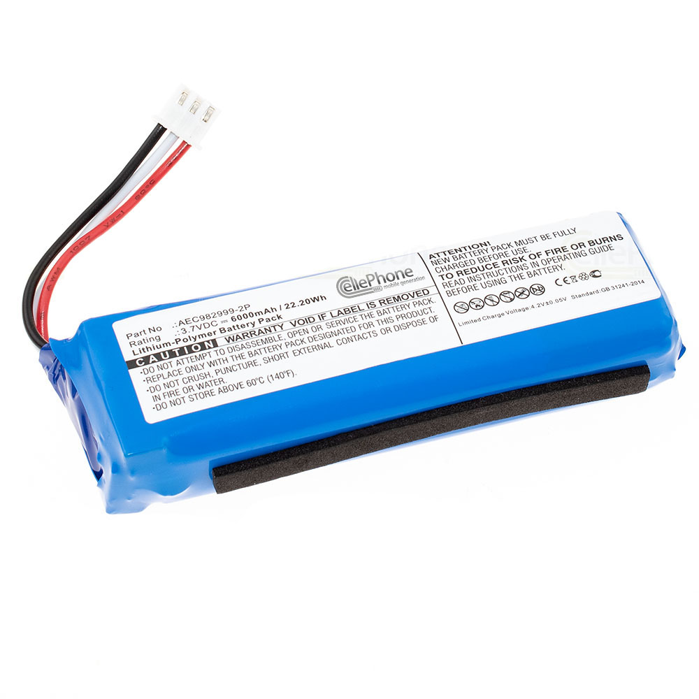 [6762] Batterie Li-Polymer pour JBL Charge (remplace AEC982999-2P) - 6000mAh / 3,7V
