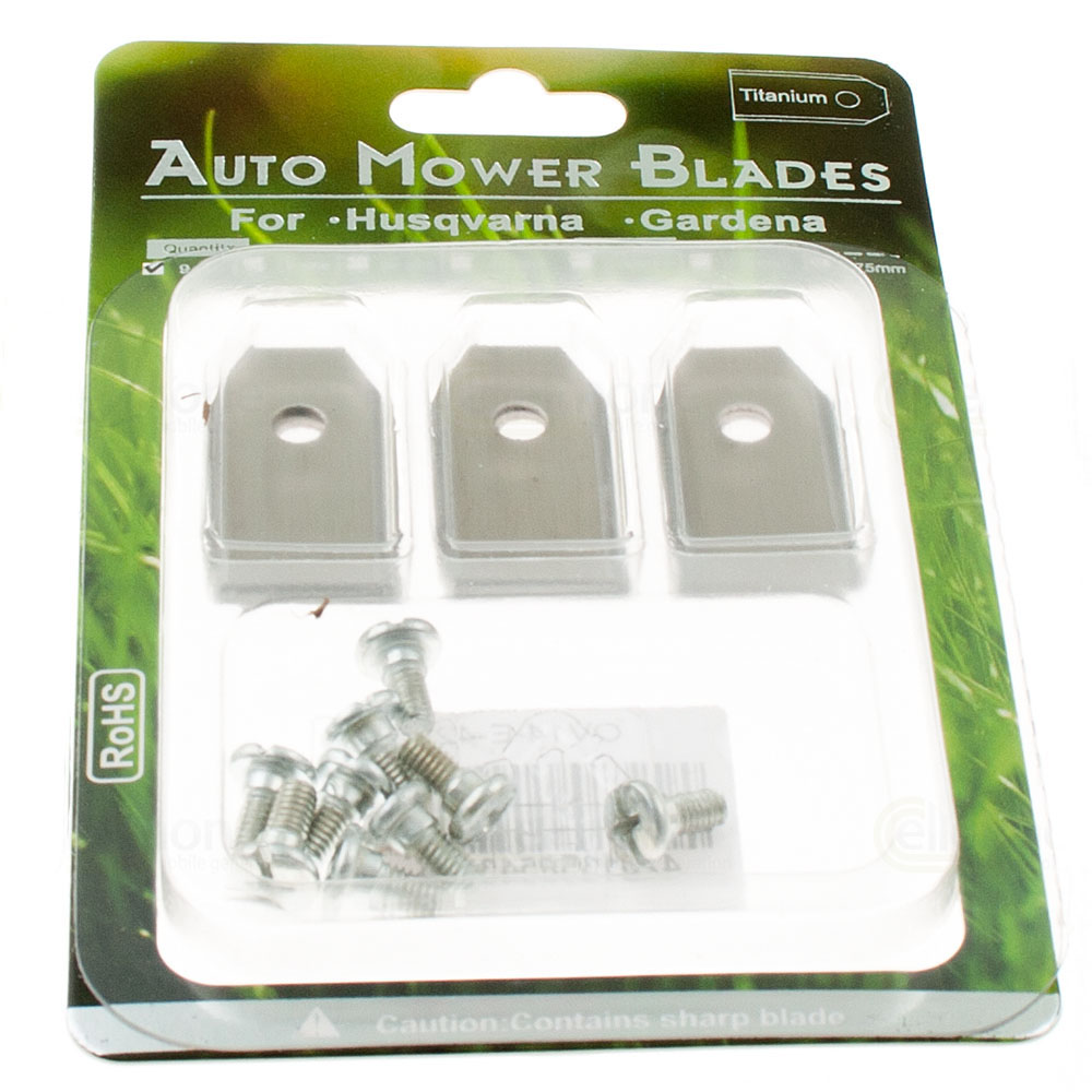 [6765] 9x Lames de rechange 0,75mm pour Husqvarna / Gardena robot tondeuse