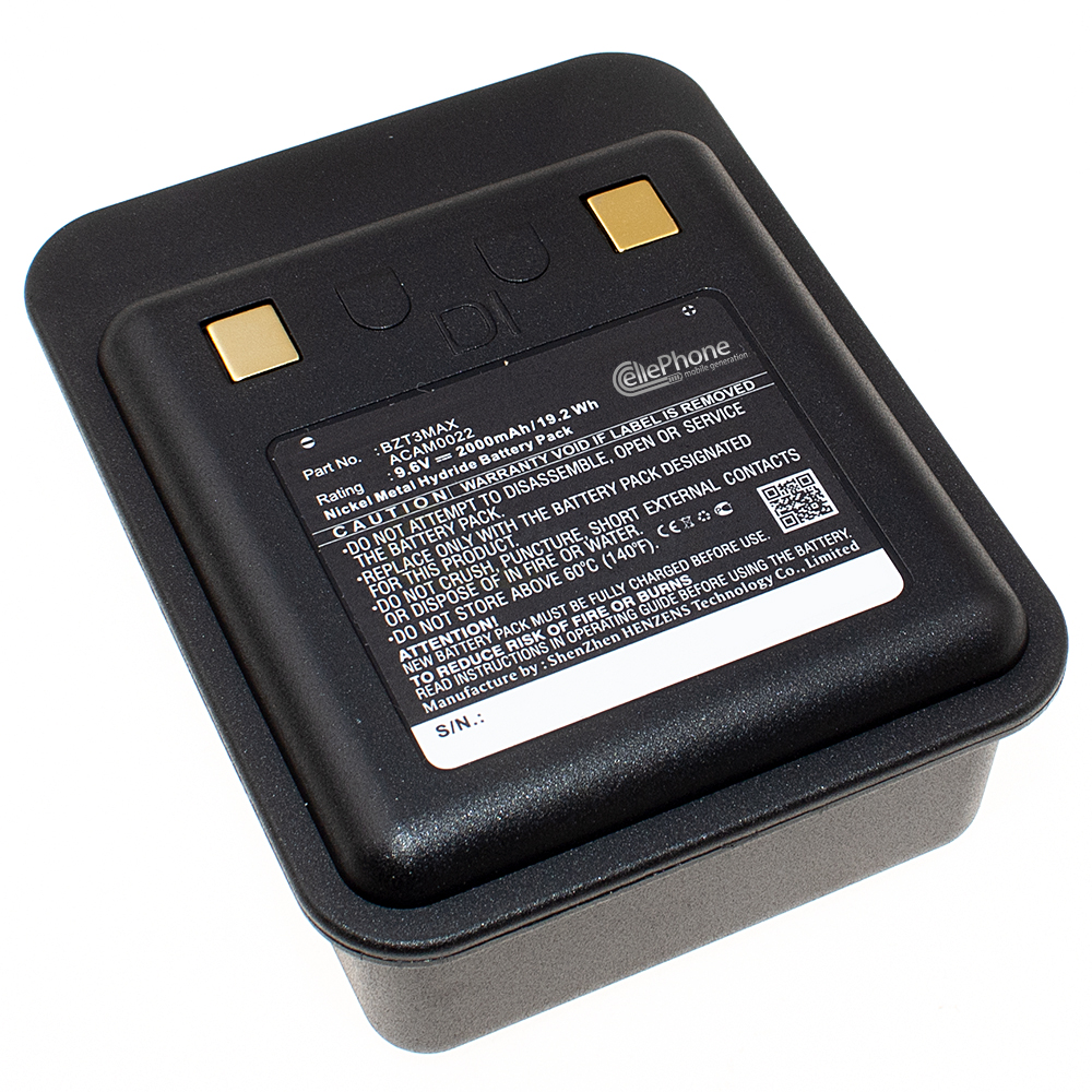 Batería Ni-MH para Bullard Heiman T3 T4 (reemplazado BZT3MAX) - 2000mAh / 9,6V