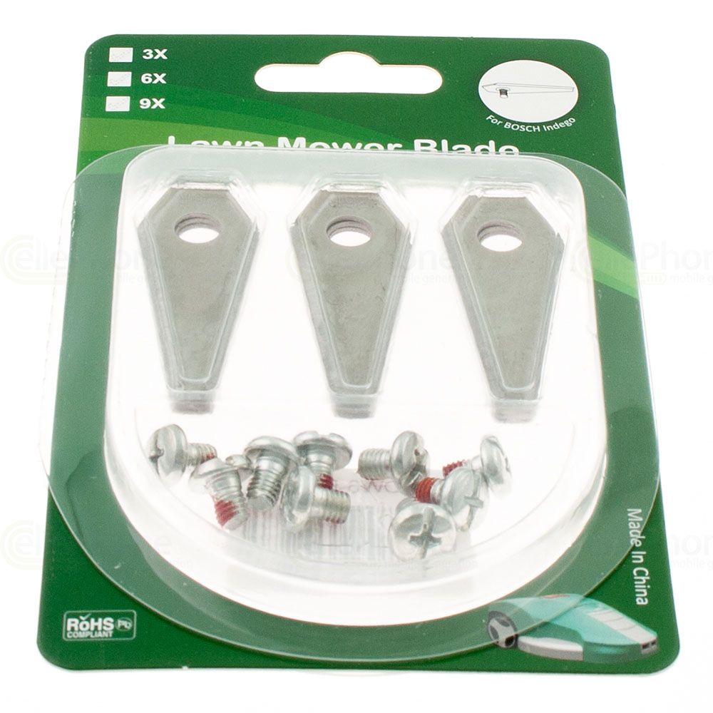 [6873] 9x ricambio-lama lame 0,75mm per Bosch Indego robot rasaerba
