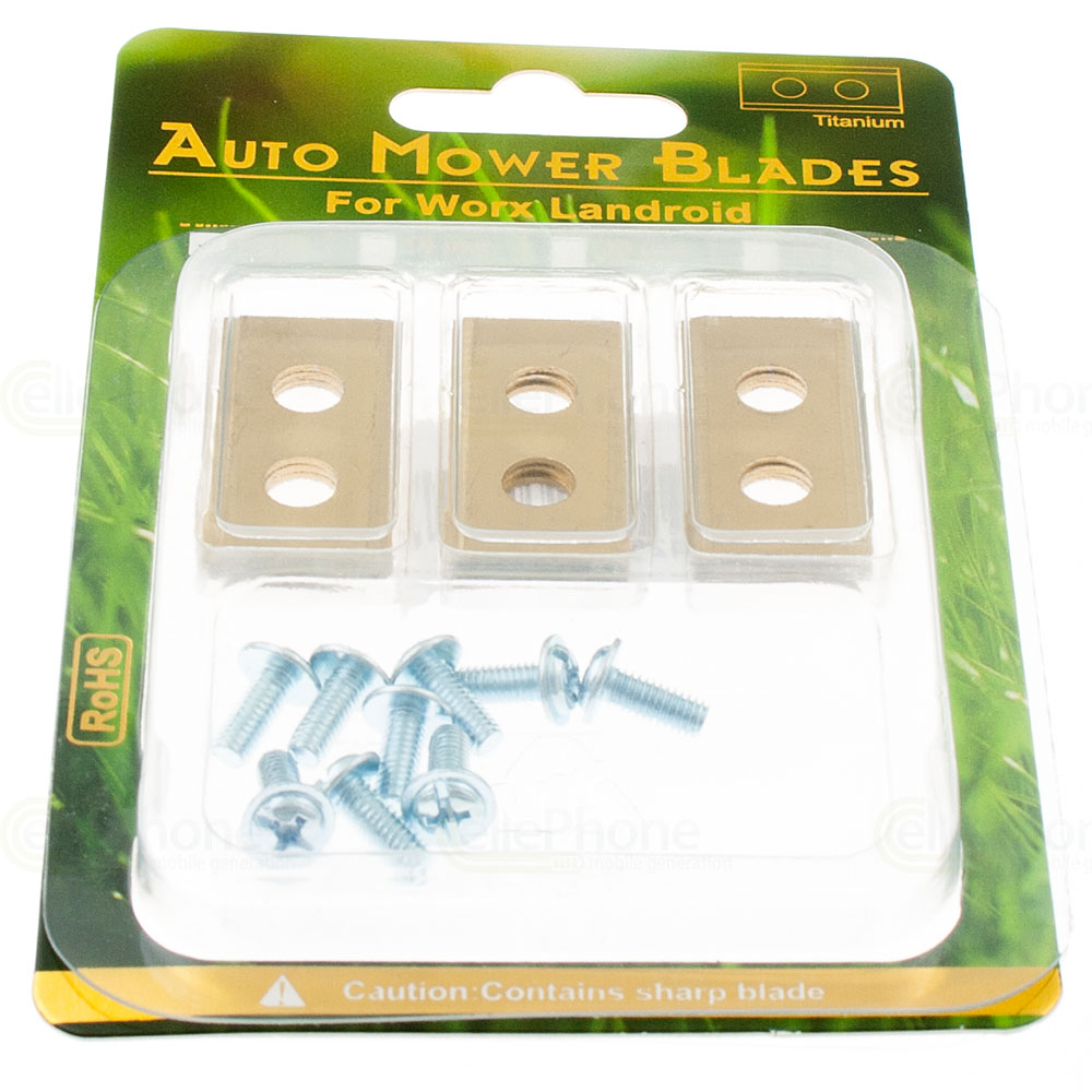 [6877] 9x replacement titanium blades 0.75mm for Worx Landroid S500i M1000i WA0176 WA0190 robotic lawn mower