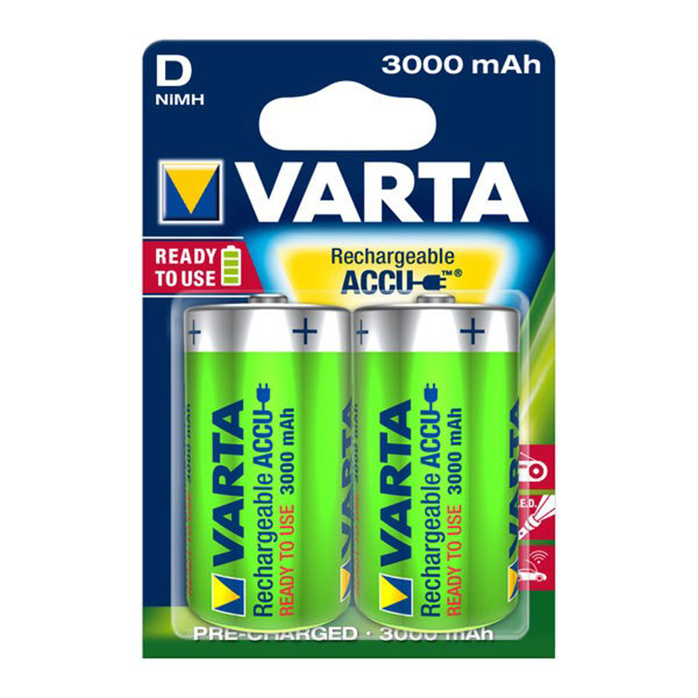 [6982] Accu Ni-MH Varta Rechargeable Mono D HR20 - 3000 mAh - blister van 2