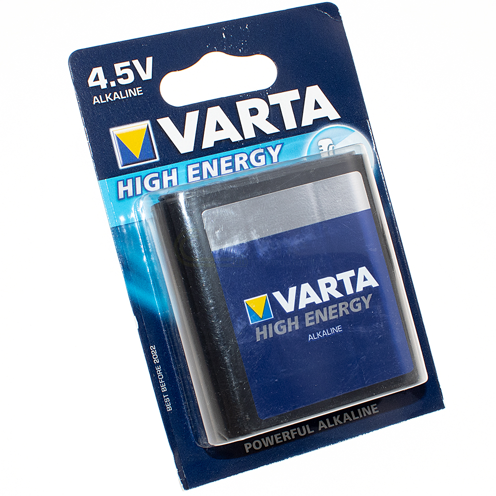 [6985] Battery ZN/MNO2 Varta High Energy flat pack 4912 / 3LR12 - 4.5V -  1-pack blister