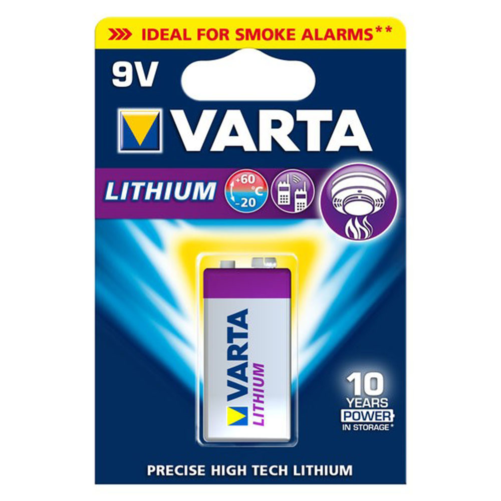 [6994] Pile lithium professionnelle compatible avec Varta 9V E-Block 6LP3146 6122 - 1200 mAh - blister