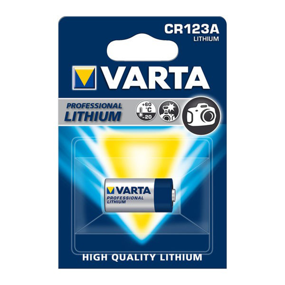 Professional Photo Lithium battery CR123A CR17345 6205 - 1600 mAh - Blister