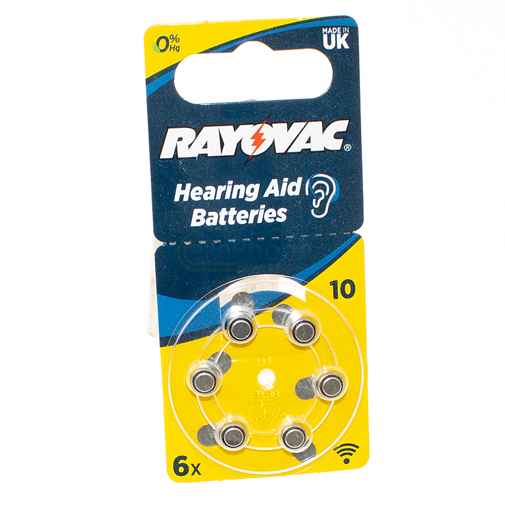 [7002] Pile bouton auditive Rayovac HA10 / 10 / PR70 / ZL4 - Type 4610 - blister de 6
