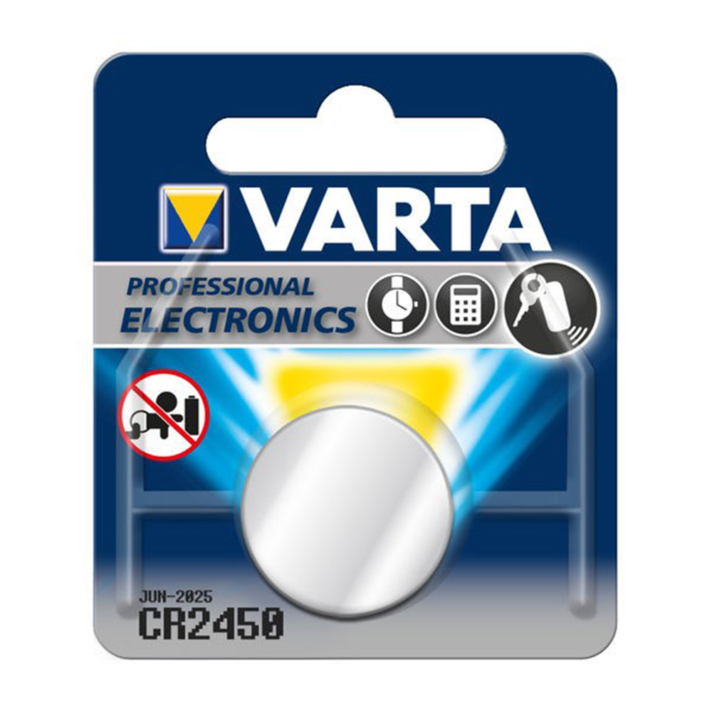 [7016] Pile bouton compatible avec Varta Professional Electronics CR2450 / 6450 - 560 mAh - blister