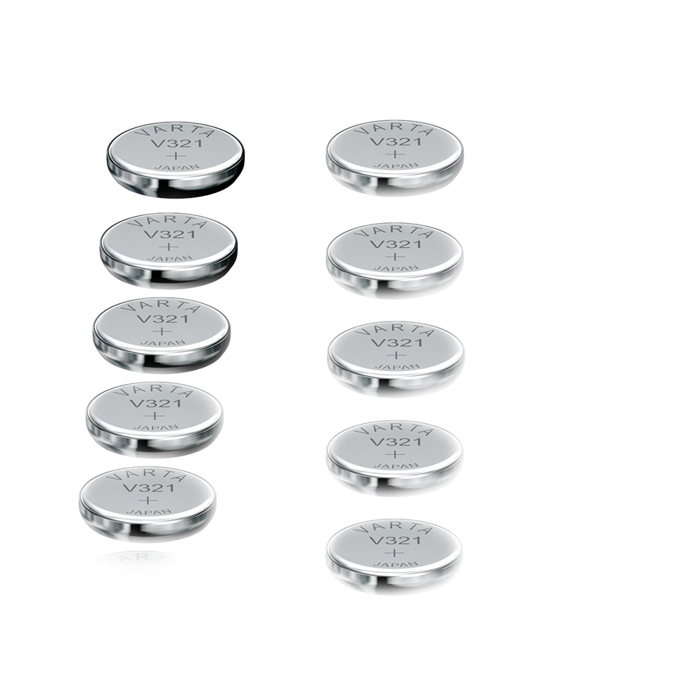 [7037] Horlogebatterij knoopcel Varta V321 616SW / Type 321 - 13 mAh - 10er Set