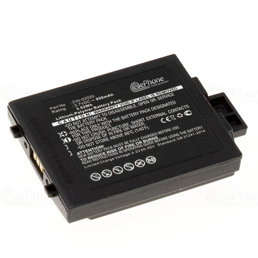 Accu Li-Polymer voor Vocera Communications Badge B3000 B3000E B3000N (vervangt 230-02020) - zwart