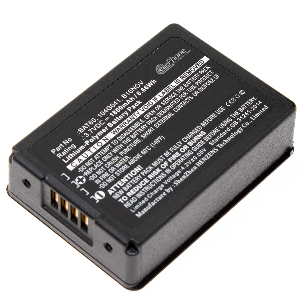 [7060] Accu Li-Polymer voor Clear-Com FreeSpeak II (vervangt BAT60) - 1800 mAh