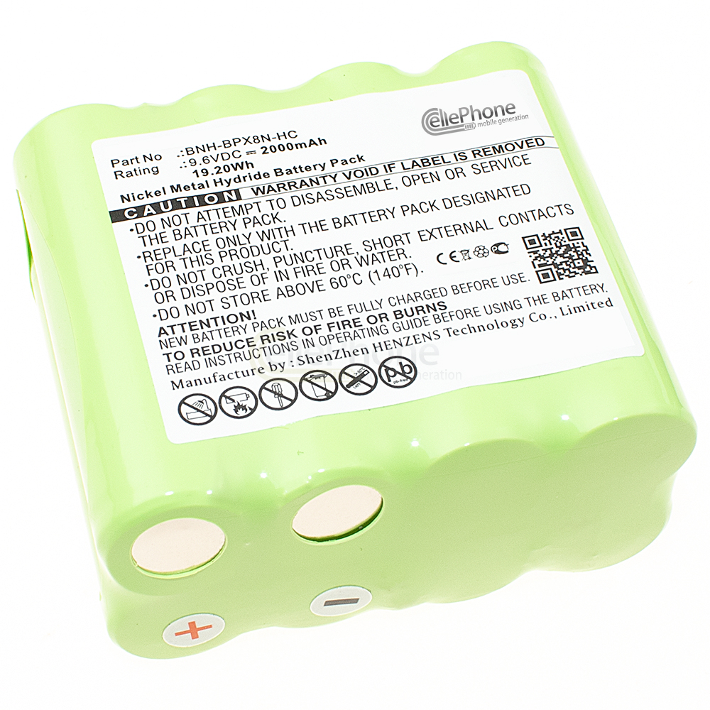 [7063] Akku Ni-MH für Ritron Patriot RTX150 RTX450 (ersetzt BNH-BPX8N-HC) - 2000mAh / 9,6V