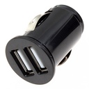 Adaptateur de charge voiture avec 2x prises USB (12V / 24V) - 2,4A - noir