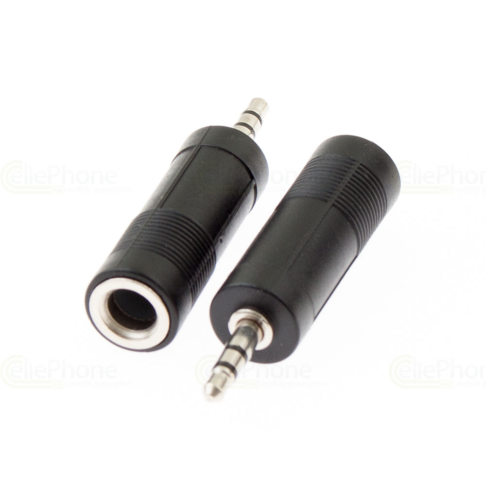 Jack adapter 3.5 mm socket to 6.35 mm plug - 2 pieces