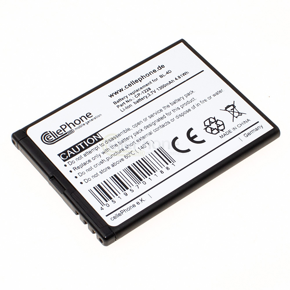 [1228] Akku Li-Ion für Nokia E5-00 / E7-00 / N8-00 / N97 mini (ersetzt BL-4D)