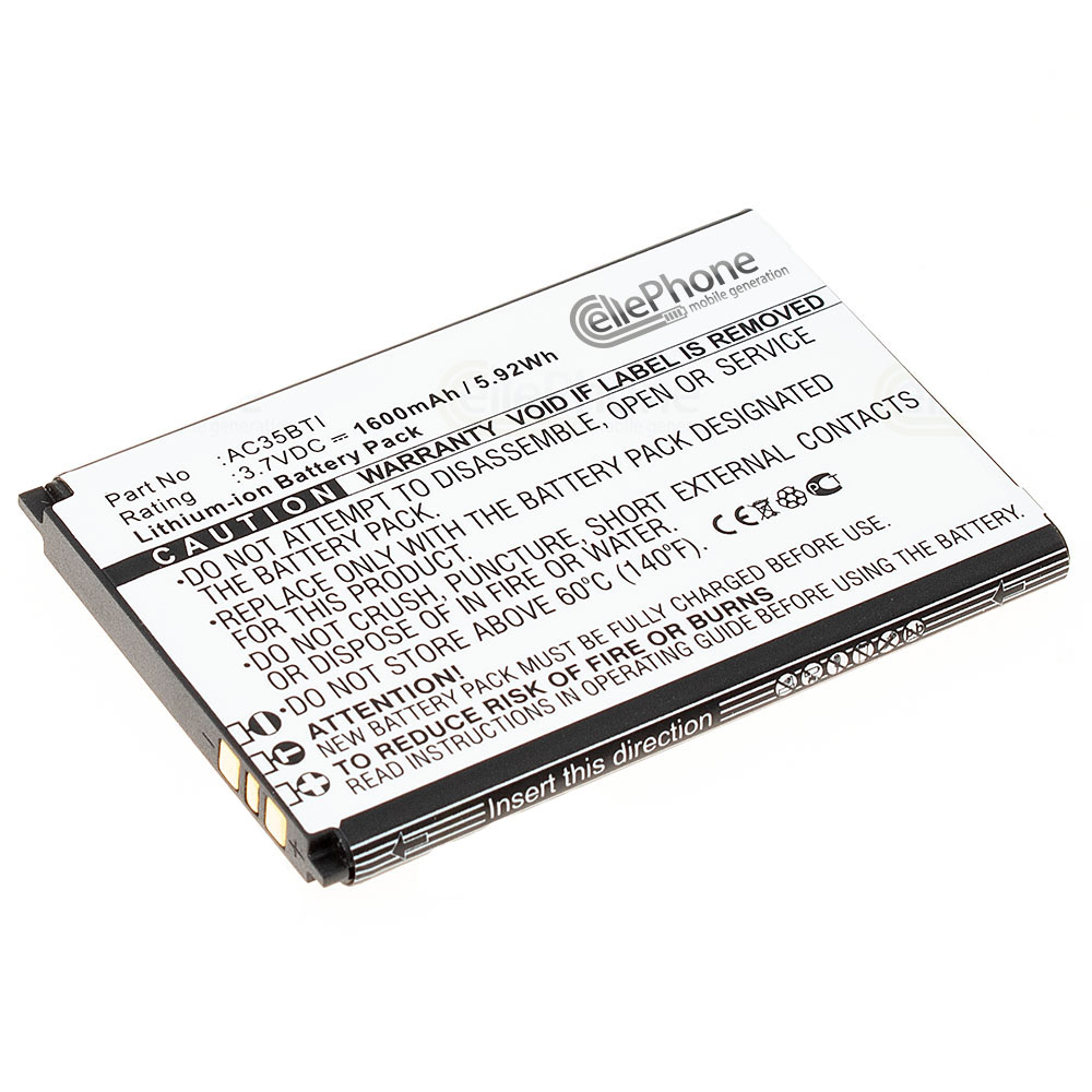 Battery Li-Ion for Archos 35b Titanium (replaced AC35BTI)