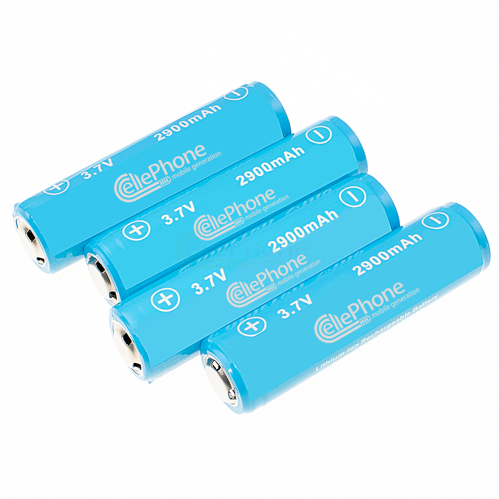 Akku Li-Ion Typ 18650 - mit PCB Schutzschaltung - 2900 mAh - 4 Stück (69x18)
