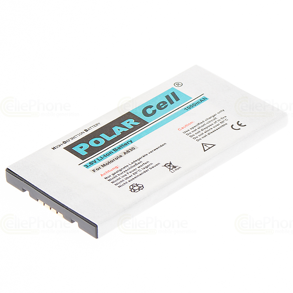 [10] PolarCell Batterie Li-Ion pour Motorola A830 A835 A920 A925 (remplace SNN5639)