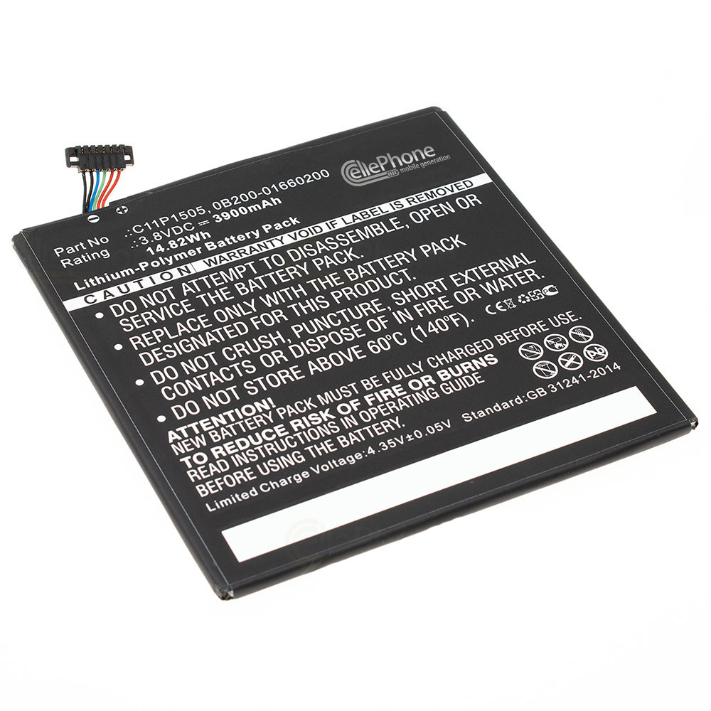[7308] Akku Li-Polymer für Asus ZenPad 8.0 Z380C Z380CX Z380KL (ersetzt C11P1505) - 3900mAh
