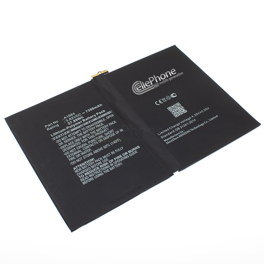 [7314] Batería Li-Polymer para Apple iPad 6.3 6.4 10.2 - iPad Pro 9.7 (reemplazado A1664) - 7300mAh