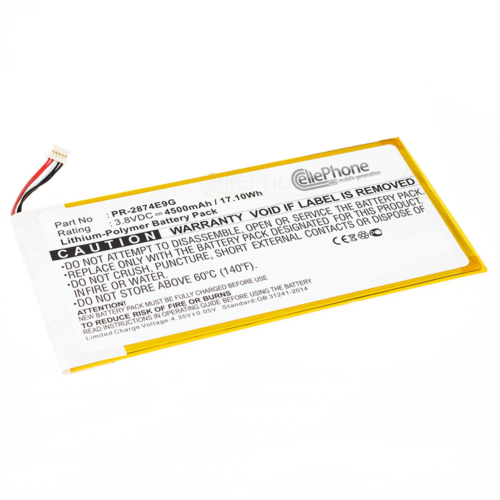 [7347] Akku Li-Polymer für Acer Iconia One 8 B1-850 (ersetzt PR-2874E9G) - 4500mAh / 3,8V