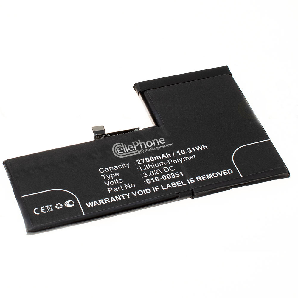 [7434] Accu Li-Polymer voor Apple iPhone X (vervangt 616-00351)