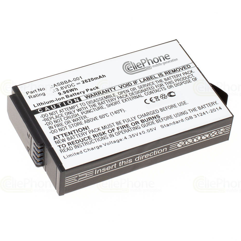 Batterie Li-Ion pour GoPro Fusion (remplace ASBBA-001) - 2620 mAh
