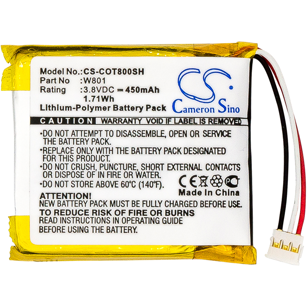 [7578] Batterie Li-Polymer pour Codio K8 T8 (remplace W801)