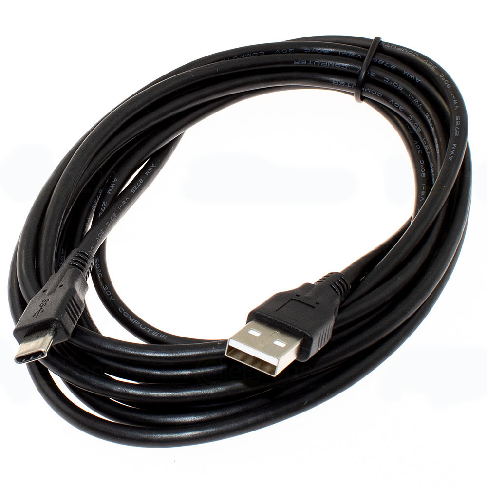 [7646] Datenkabel USB-C auf USB-A 2.0 - 3M - schwarz