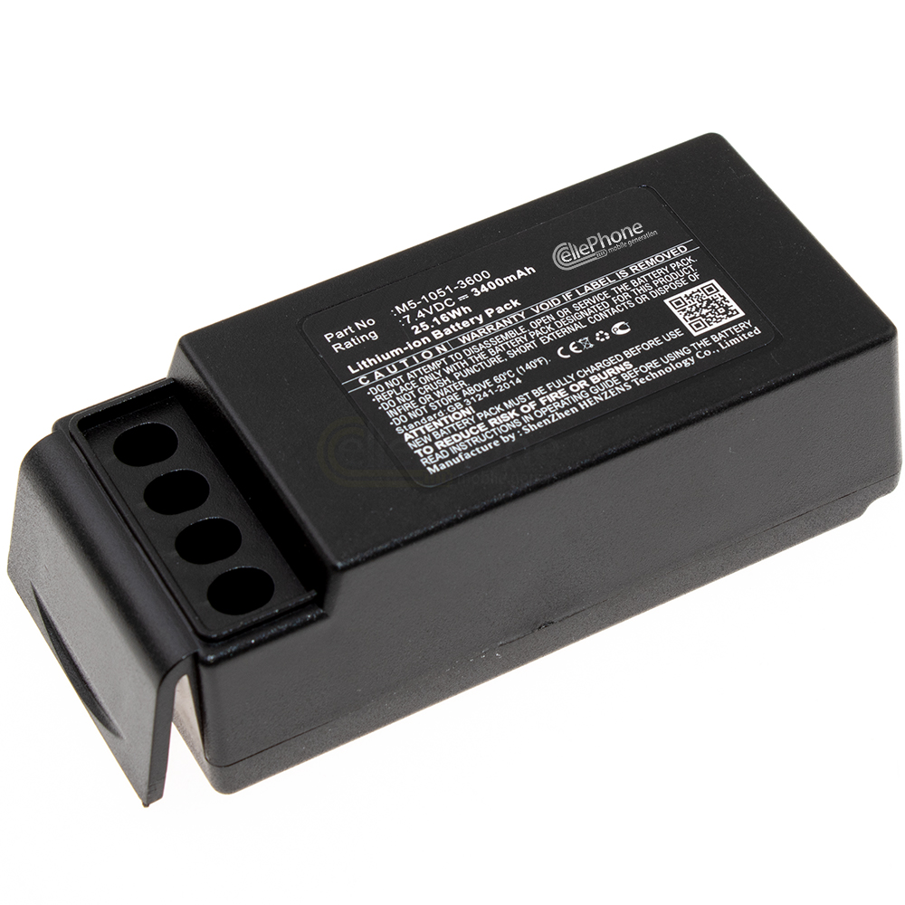 Batería Li-Ion para Cavotec MC-3 MC-3000 (reemplazado M5-1051-3600) - 3400mAh / 7,4V