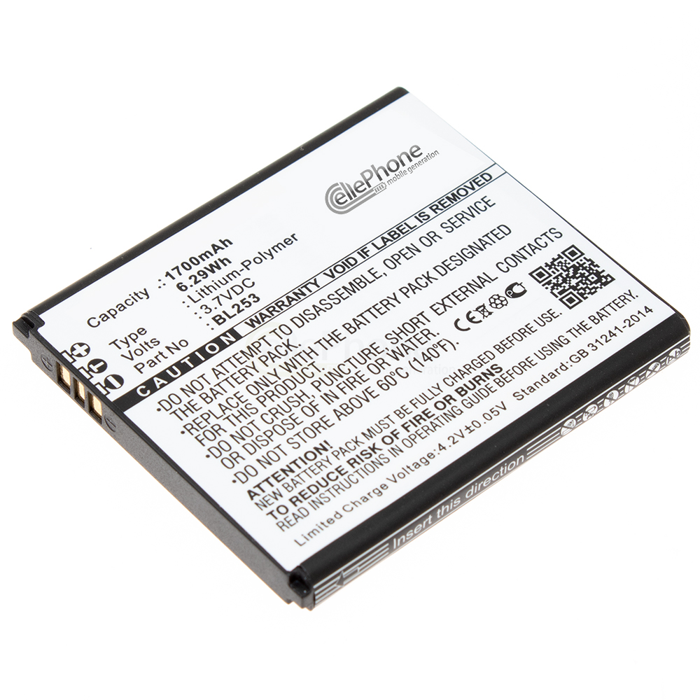 [7733] Batterie Li-Polymer pour Lenovo A2580 A2860 (remplace BL253)