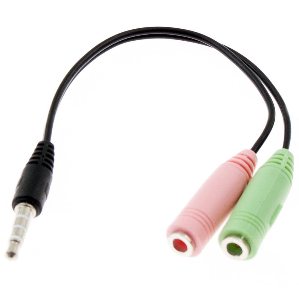 Audiokabel 2x 3,5mm jackbus naar 3,5mm jackstekker