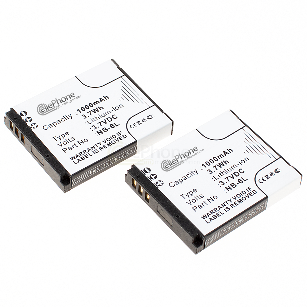 [7867] Accu Li-Ion compatibel met Canon NB-6L - set van 2